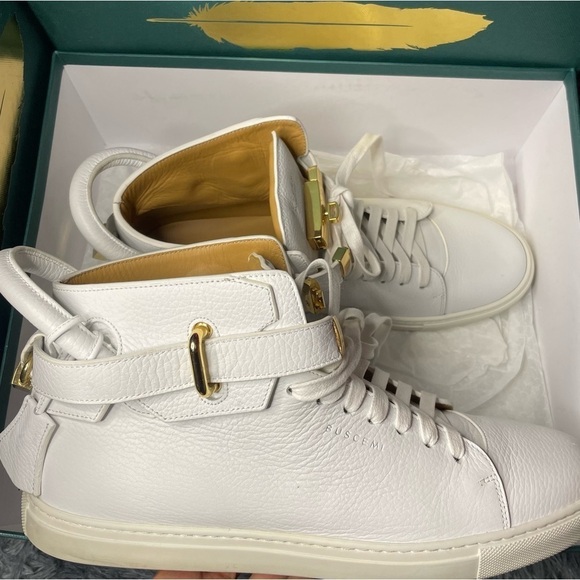 Buscemi 100MM | White Mens High Top Sneakers, Size 44(11) - Picture 3 of 6